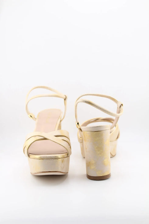 Luz da lua Strappy Platform Block Heel Sandals